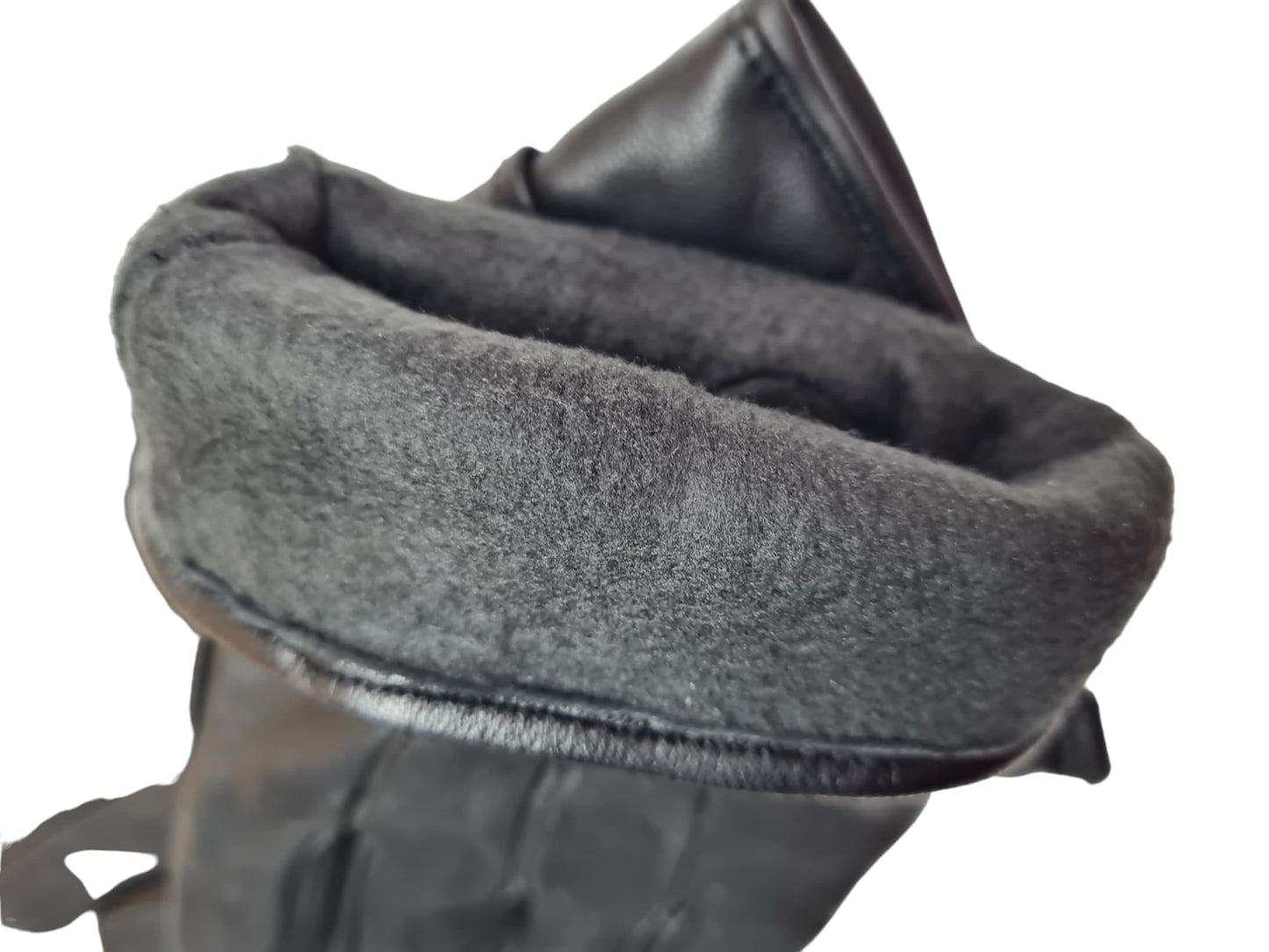 Womens Black Real Leather Gloves Gift Boxed
