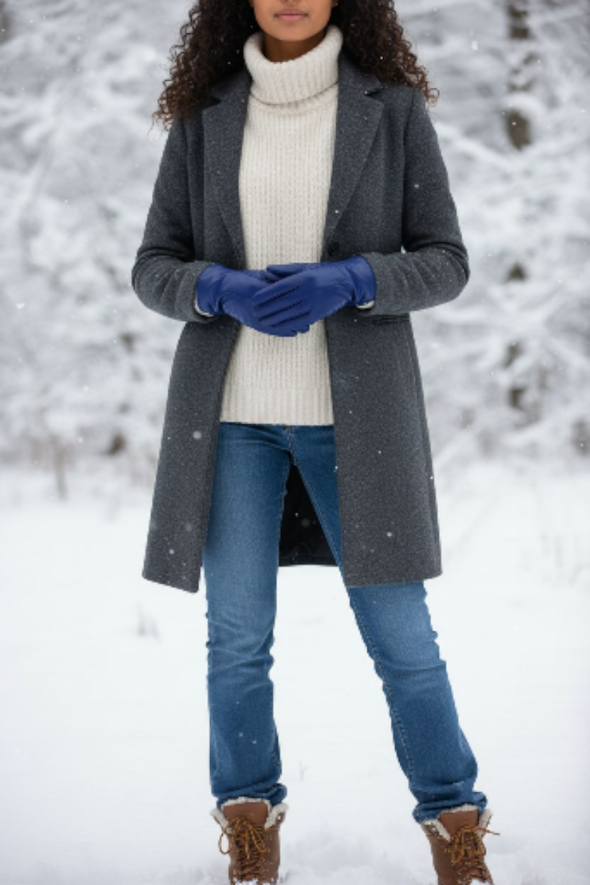 Womens Ladies New Premium Genuine Super Soft Classic Leather Gloves Fully Lined Winter Warm Gift Boxed