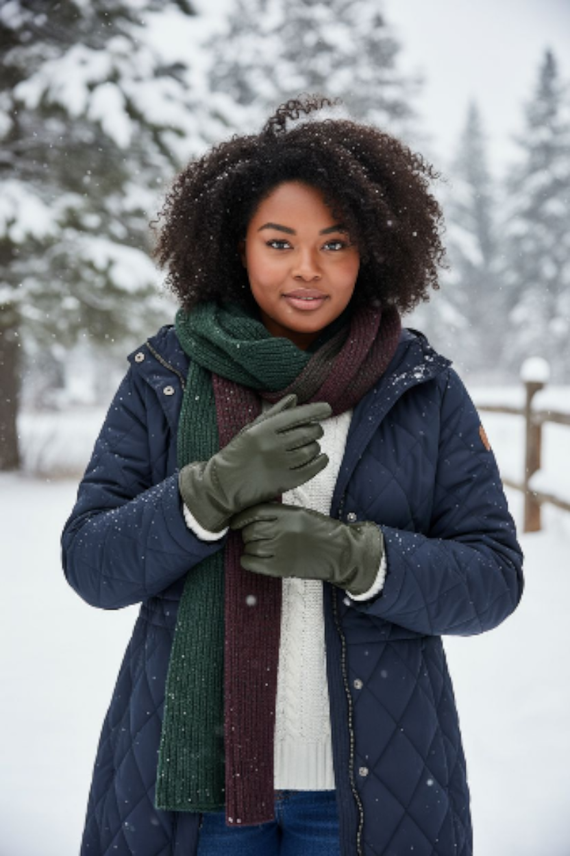 New Womens Super Soft Premium Real Leather Classic Gloves Fully Lined One Piece