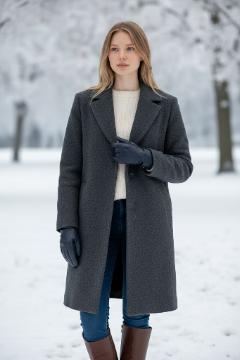 New Womens Super Soft Premium Real Leather Classic Gloves Fully Lined One Piece