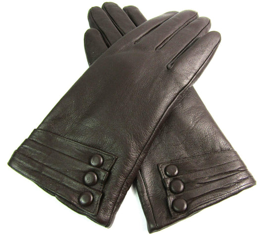 Womens Premium Genuine Leather Winter Gloves