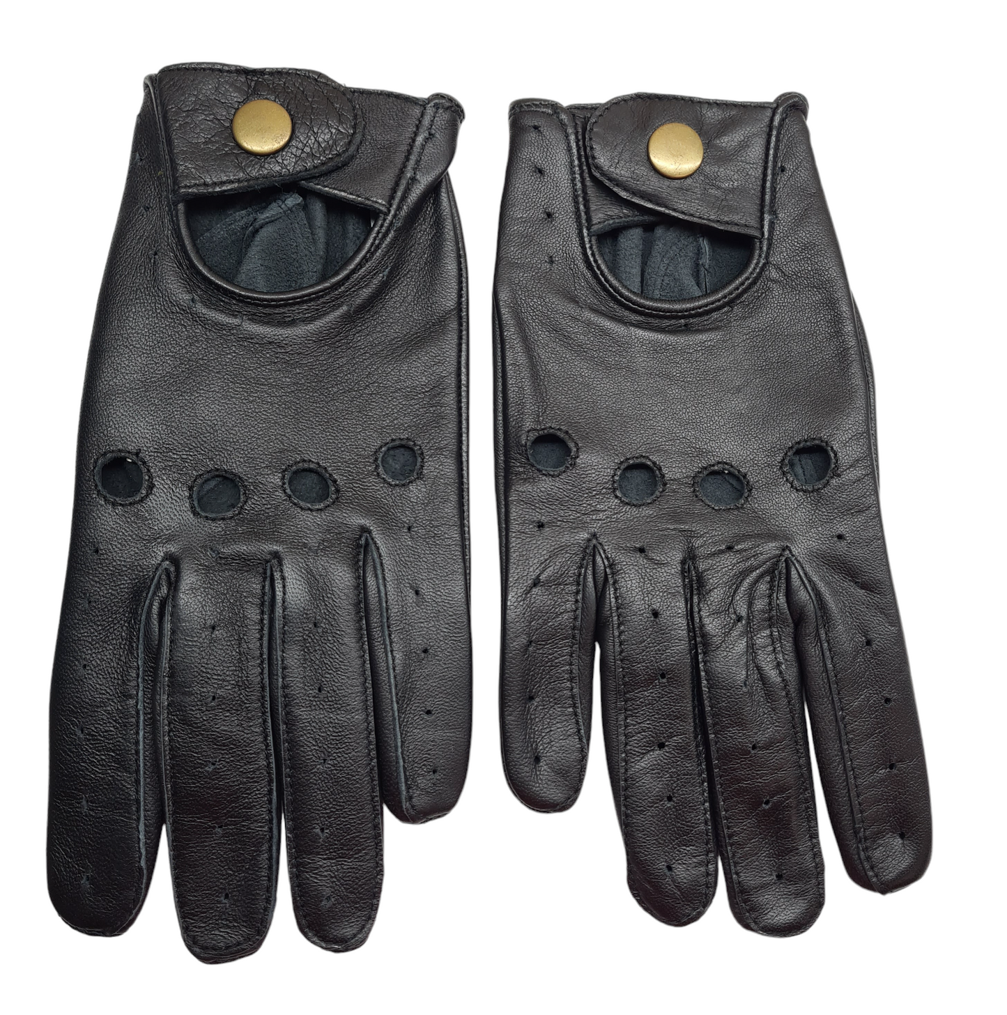 New Men's Premium Quality Soft Black Real Leather Classic Driving Gloves