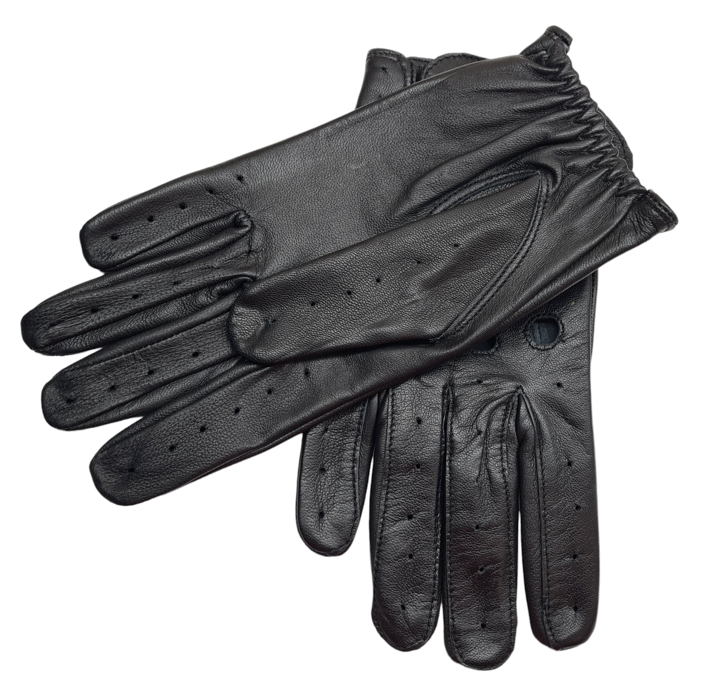 New Men's Premium Quality Soft Black Real Leather Classic Driving Gloves