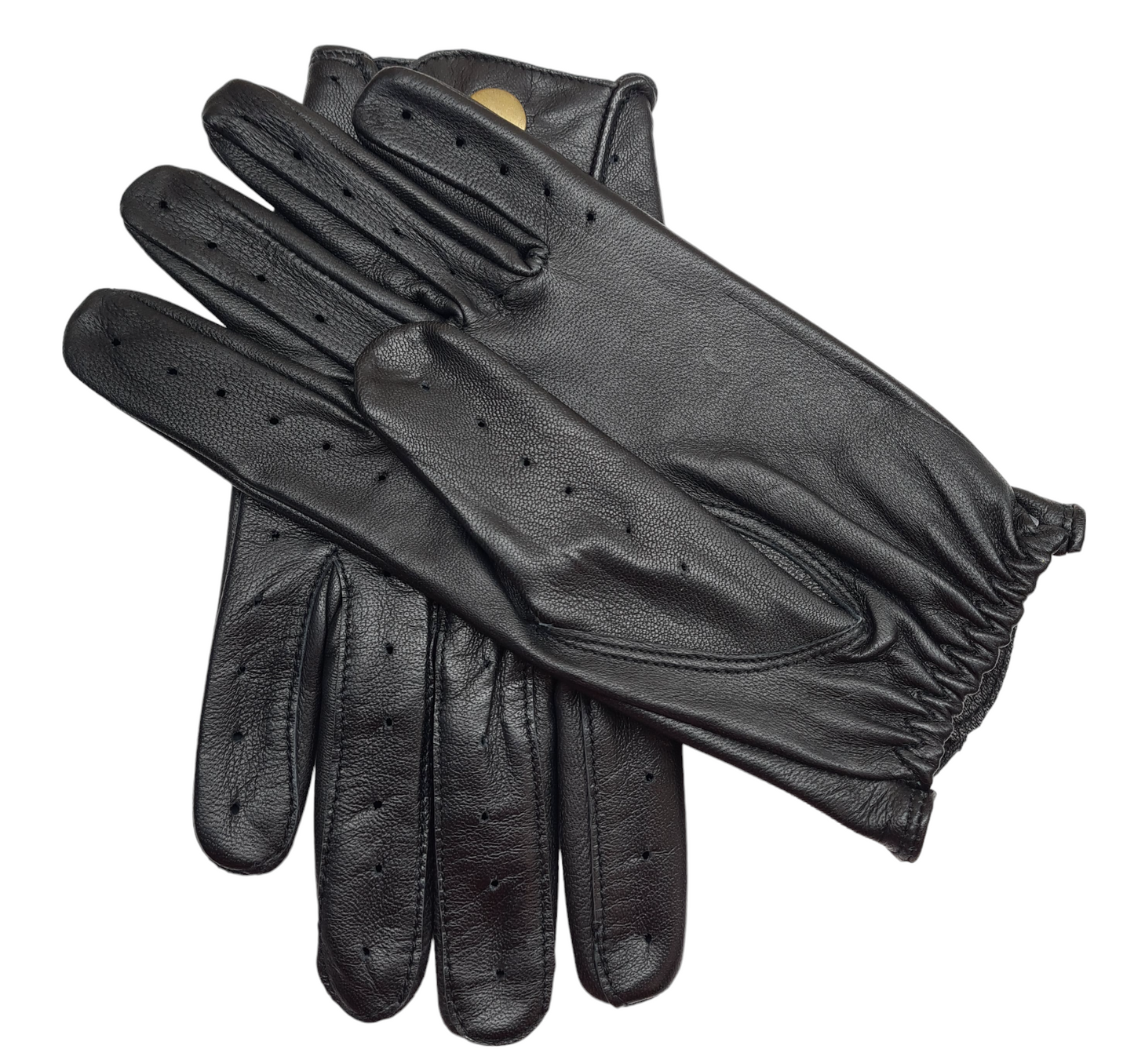New Men's Premium Quality Soft Black Real Leather Classic Driving Gloves