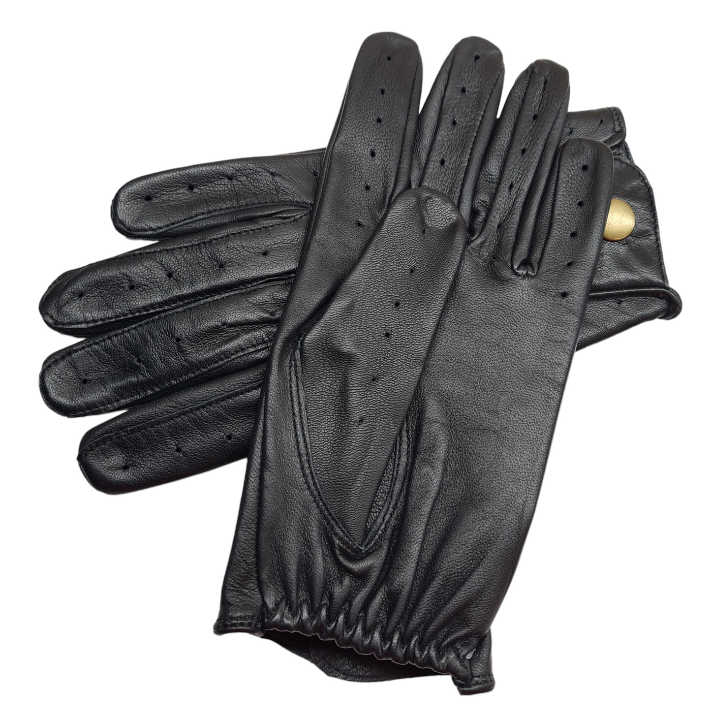 New Men's Premium Quality Soft Black Real Leather Classic Driving Gloves