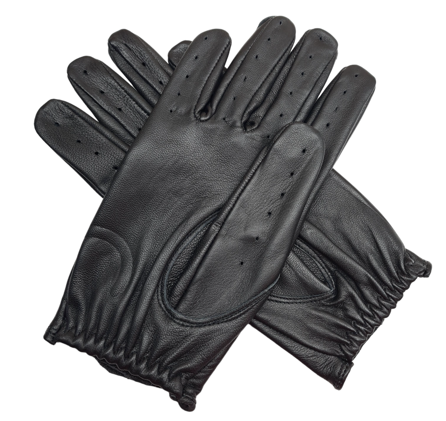 New Men's Premium Quality Soft Black Real Leather Classic Driving Gloves