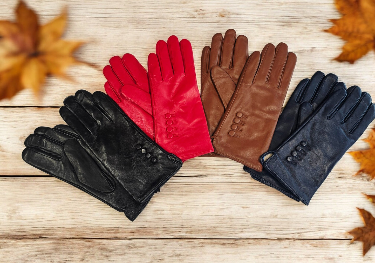 TheGloveHut Womens New Genuine Leather Cashmere Lined Winter Gloves Gift Boxed