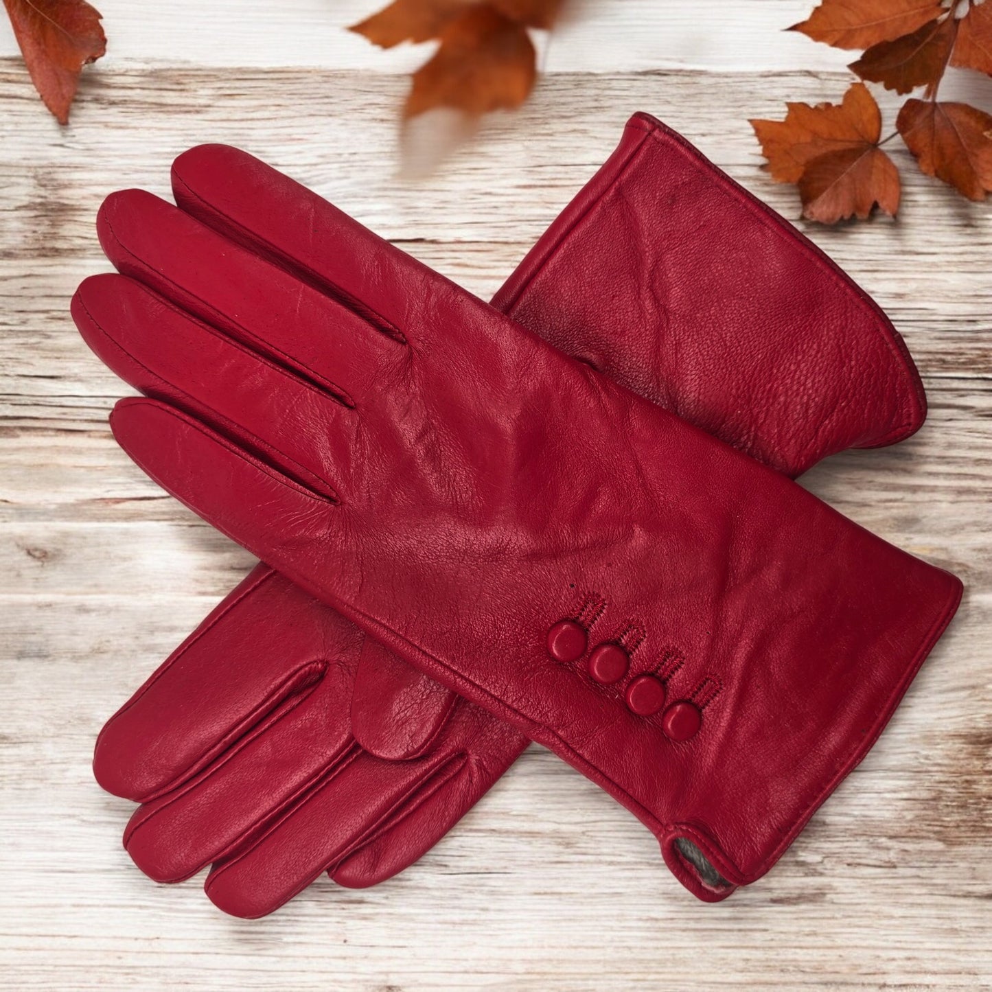TheGloveHut Womens New Genuine Leather Cashmere Lined Winter Gloves Gift Boxed