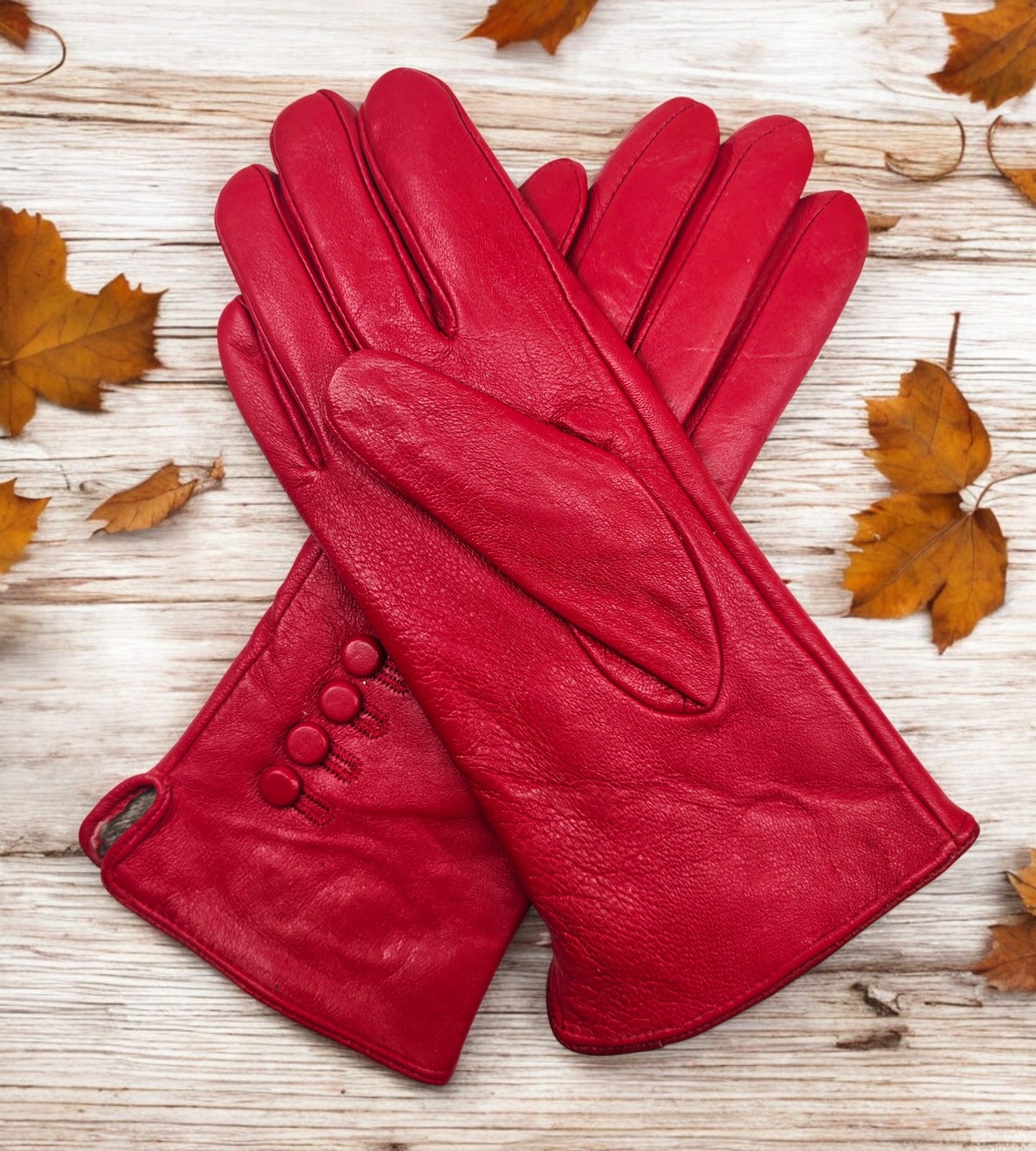 Womens Ladies Super Soft Premium Quality Real Leather Gloves Winter Cashmere Lined One Piece