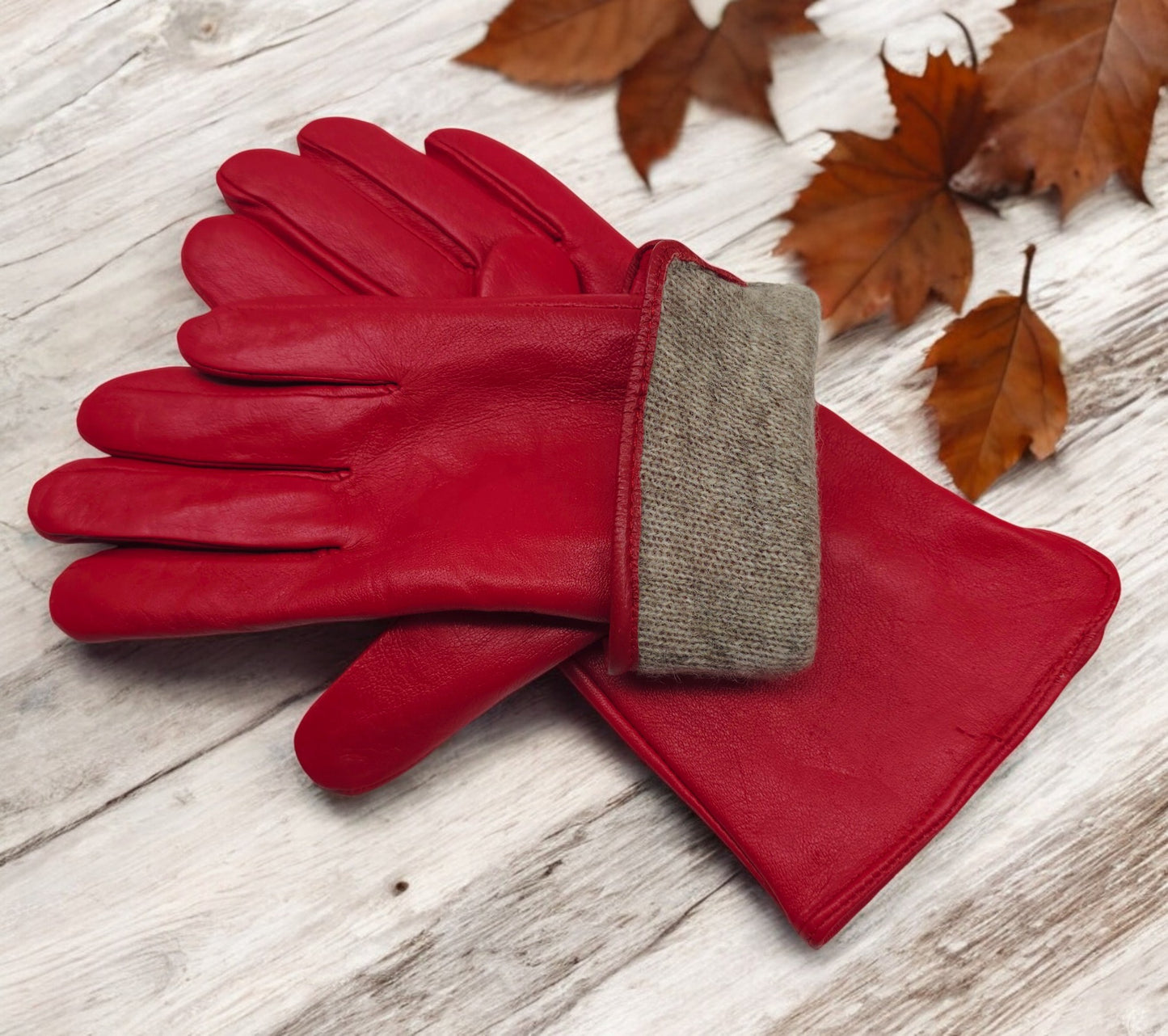 TheGloveHut Womens New Genuine Leather Cashmere Lined Winter Gloves Gift Boxed