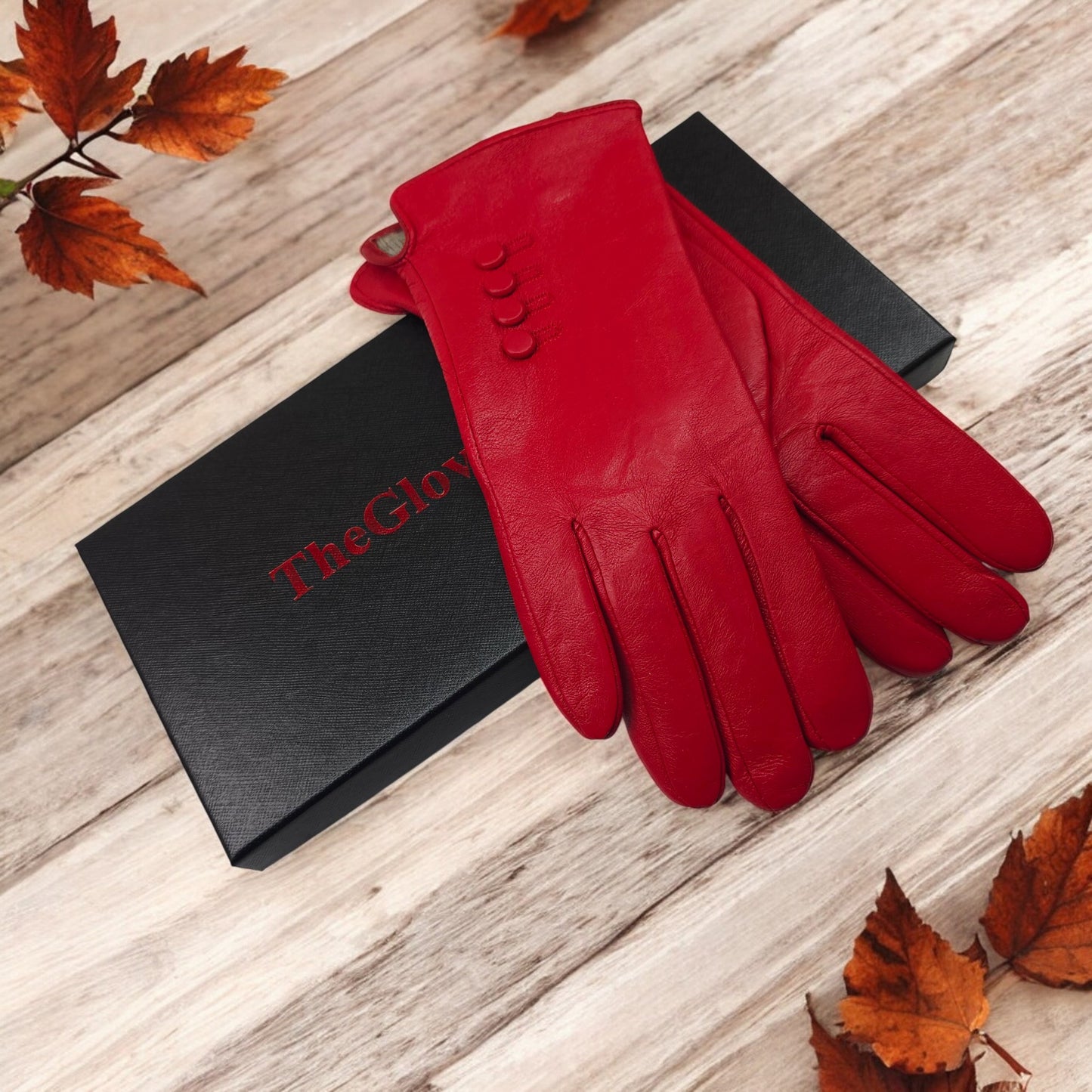 TheGloveHut Womens New Genuine Leather Cashmere Lined Winter Gloves Gift Boxed