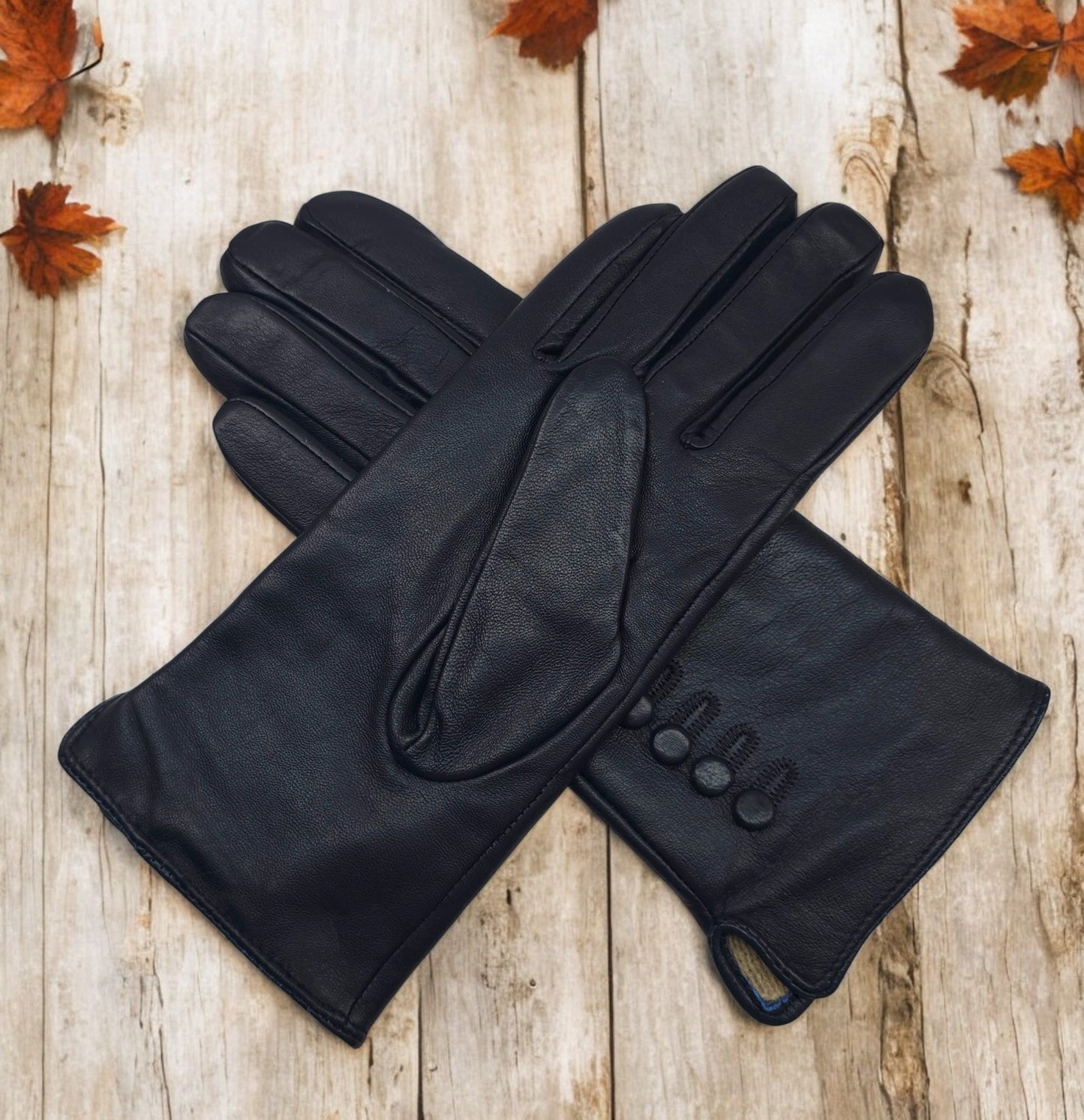 Womens Ladies Super Soft Premium Quality Real Leather Gloves Winter Cashmere Lined One Piece