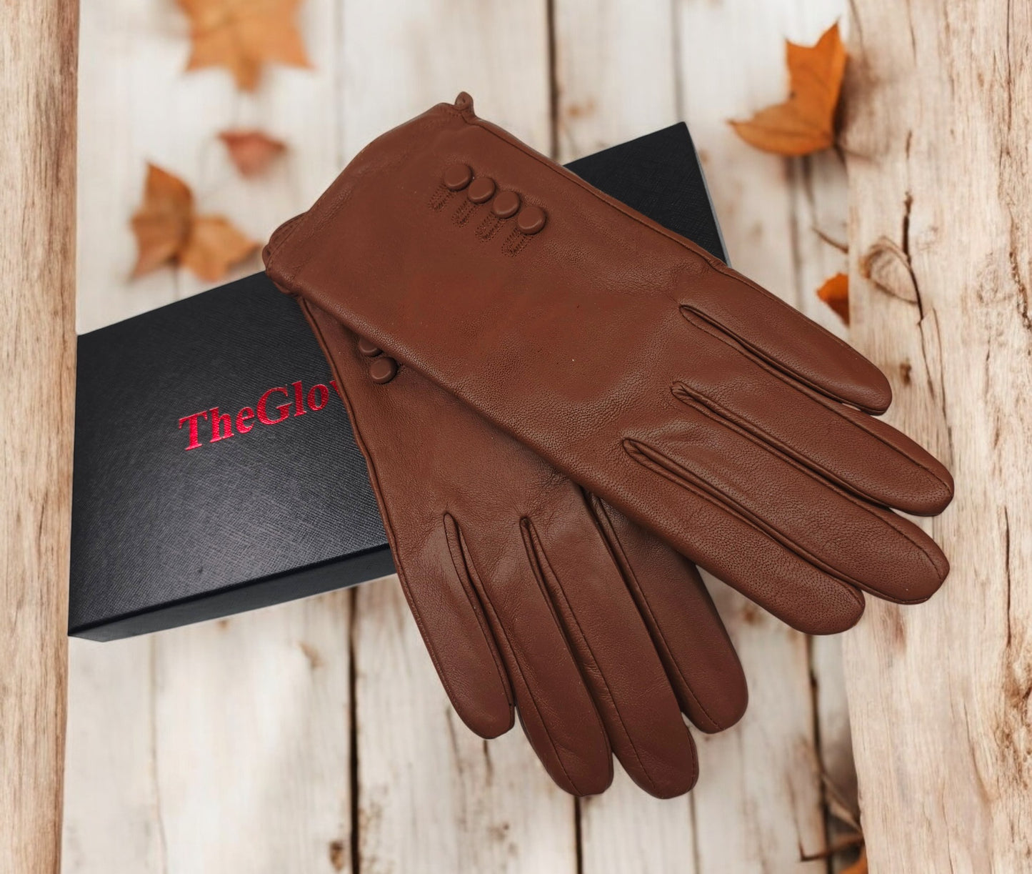 TheGloveHut Womens New Genuine Leather Cashmere Lined Winter Gloves Gift Boxed