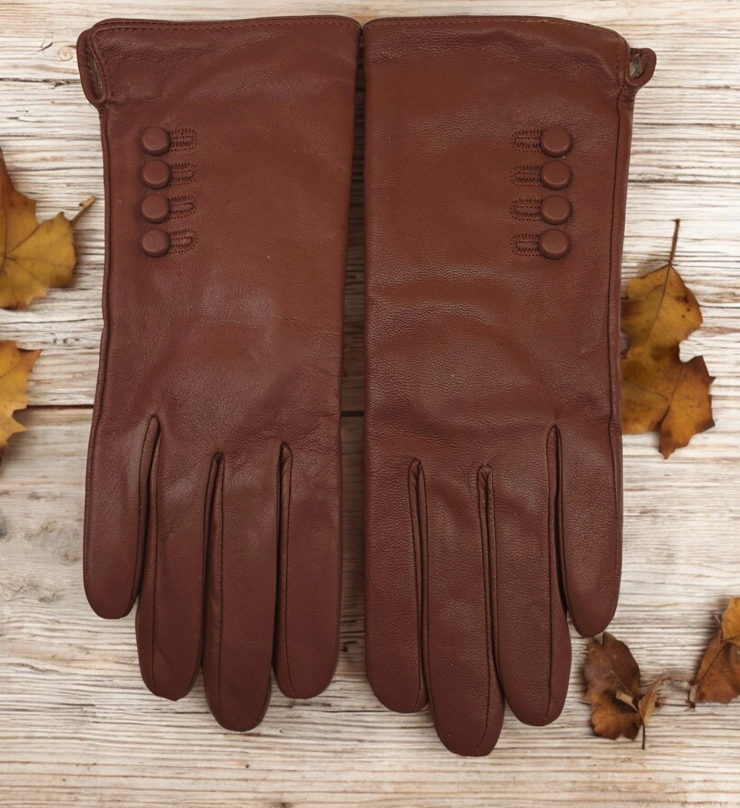 Womens Ladies Super Soft Premium Quality Real Leather Gloves Winter Cashmere Lined One Piece
