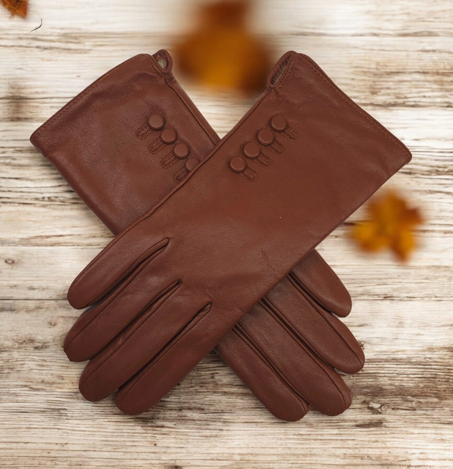 TheGloveHut Womens New Genuine Leather Cashmere Lined Winter Gloves Gift Boxed