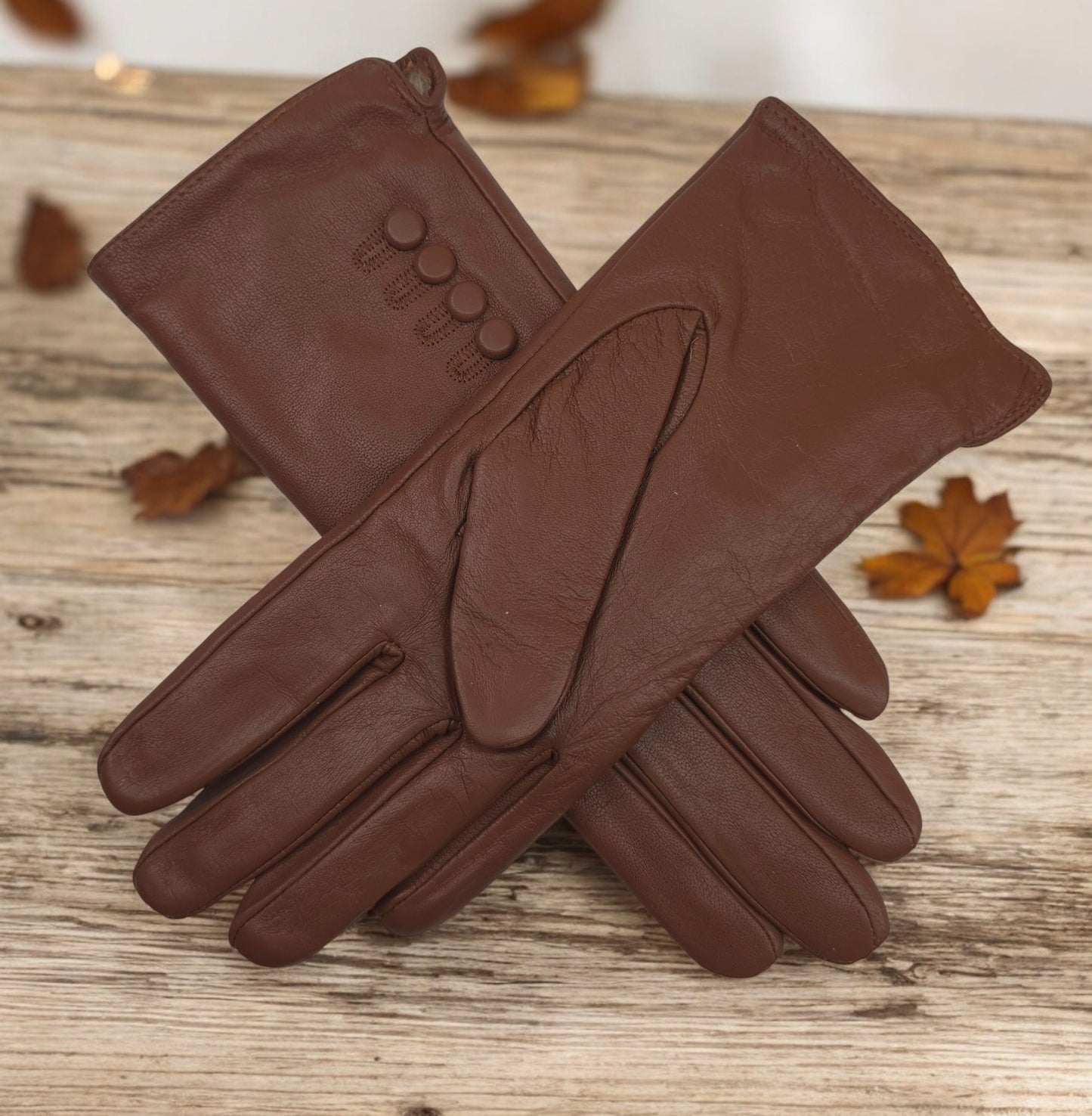 TheGloveHut Womens New Genuine Leather Cashmere Lined Winter Gloves Gift Boxed