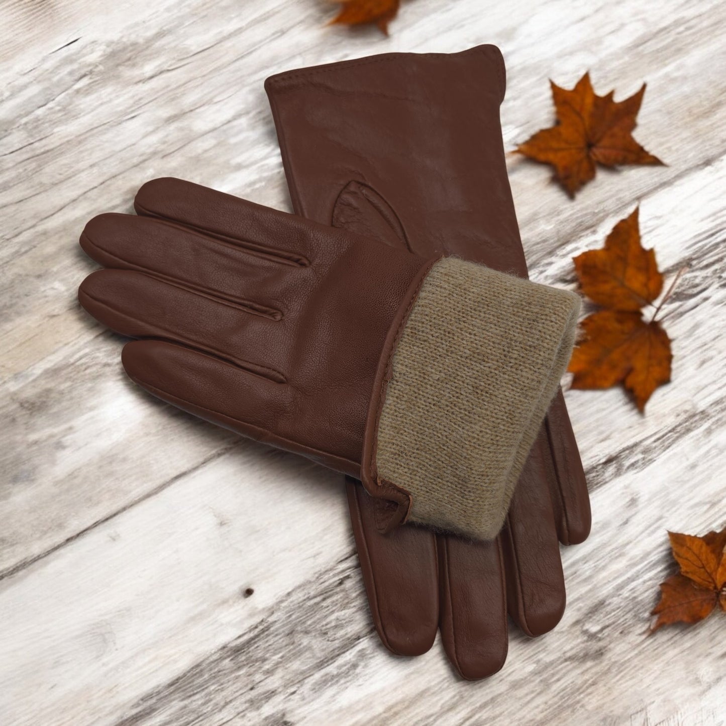 Womens Ladies Super Soft Premium Quality Real Leather Gloves Winter Cashmere Lined One Piece