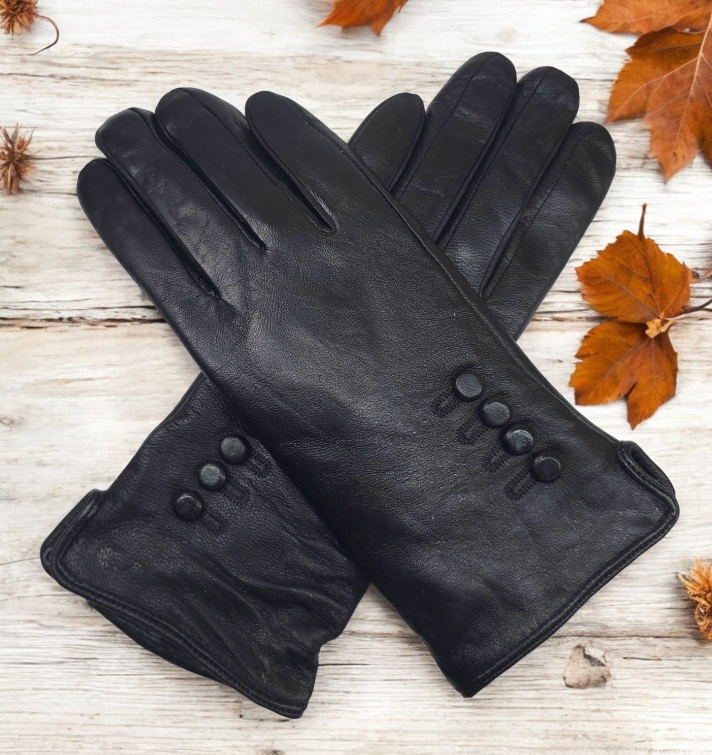 TheGloveHut Womens New Genuine Leather Cashmere Lined Winter Gloves Gift Boxed