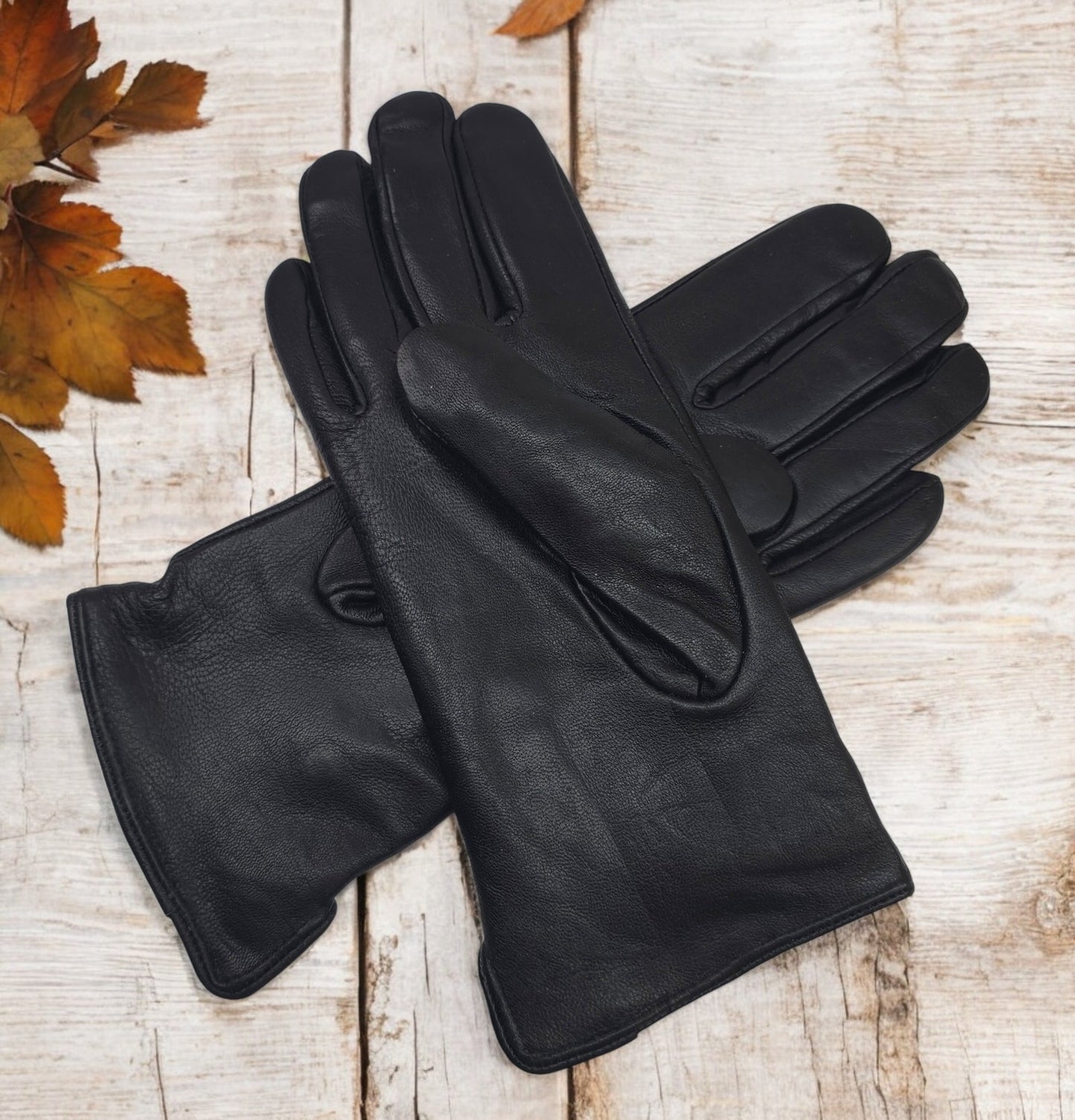 Womens Ladies Super Soft Premium Quality Real Leather Gloves Winter Cashmere Lined One Piece