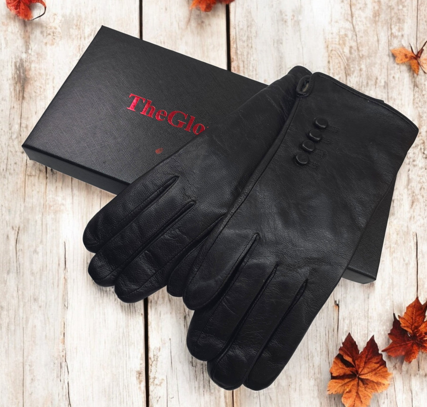 TheGloveHut Womens New Genuine Leather Cashmere Lined Winter Gloves Gift Boxed