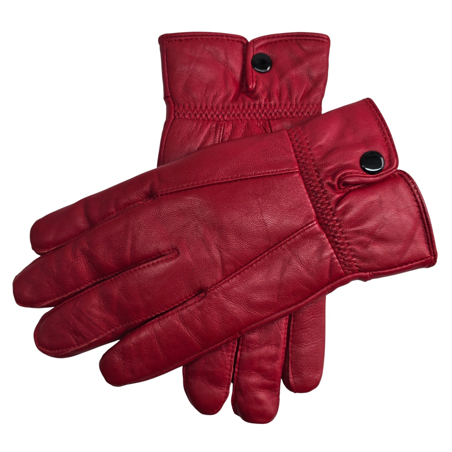Ladies Super Soft Genuine Leather Fully Fleece Lined Gloves Winter Driving Warm