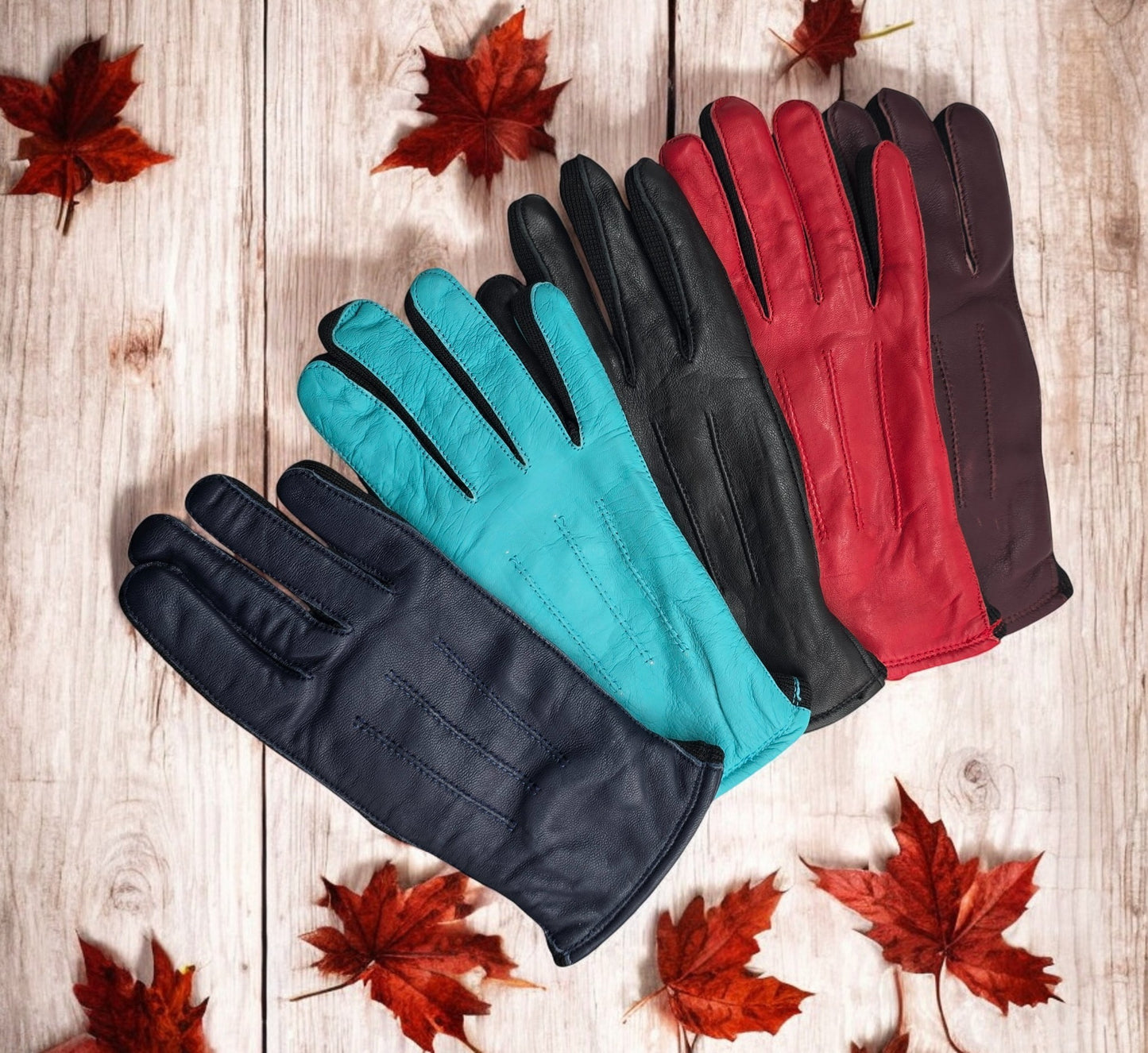 Womens Premium High Quality Real Soft Leather Gloves Fleece Fully Lined Driving