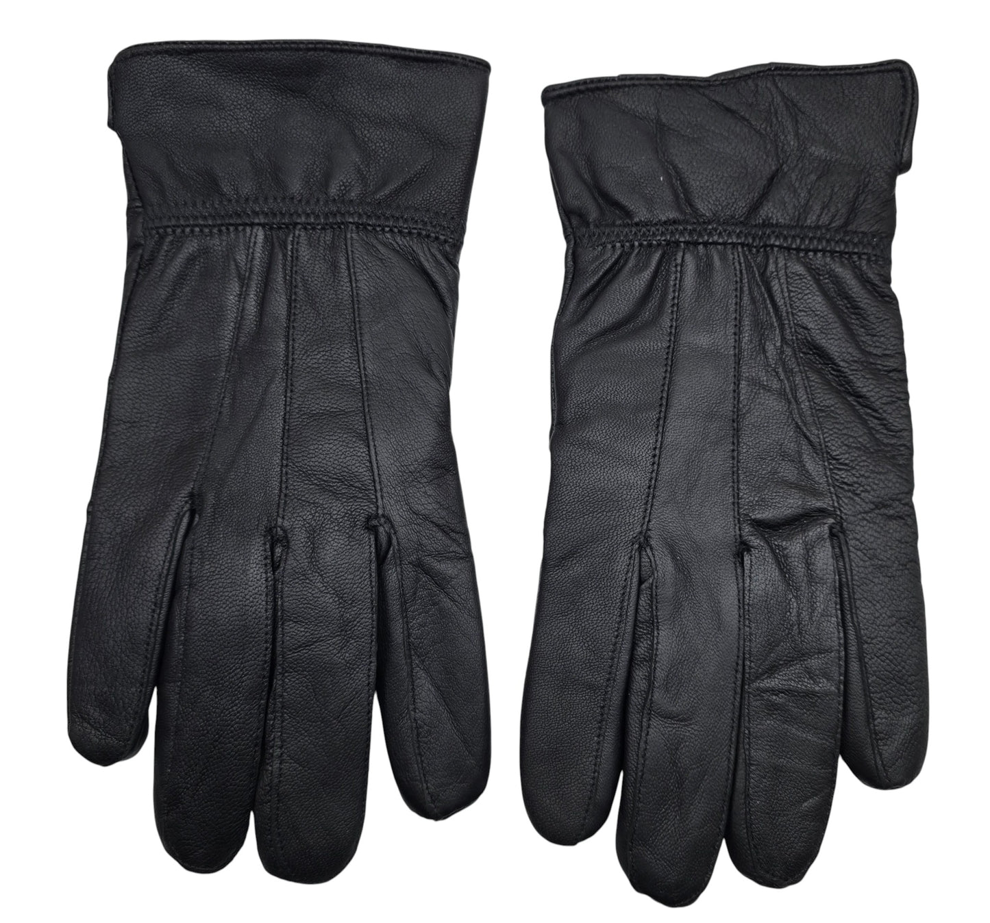 New Men's Touchscreen Black Genuine Leather Gloves Fully Lined Winter Warm