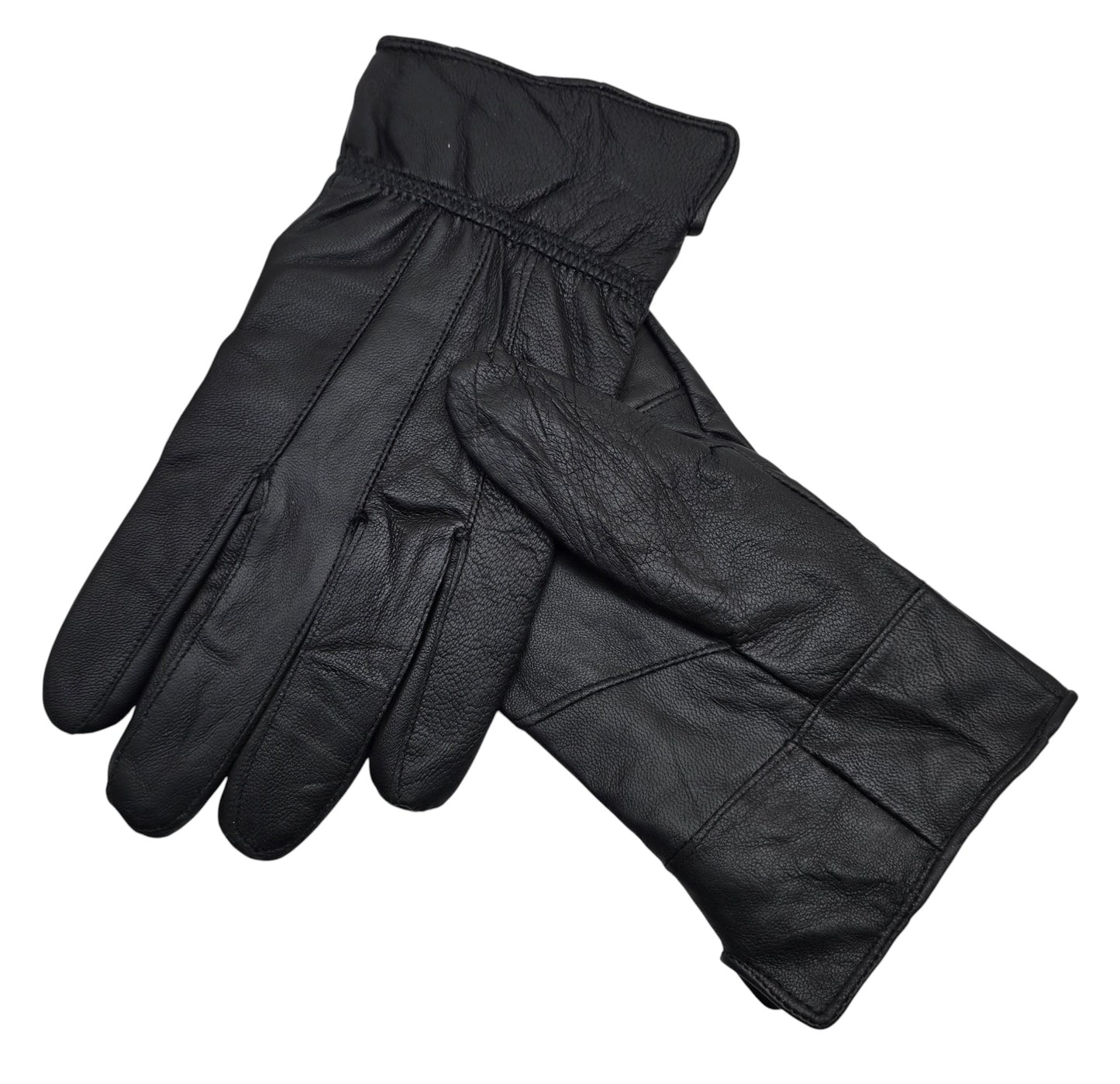 New Men's Touchscreen Black Genuine Leather Gloves Fully Lined Winter Warm