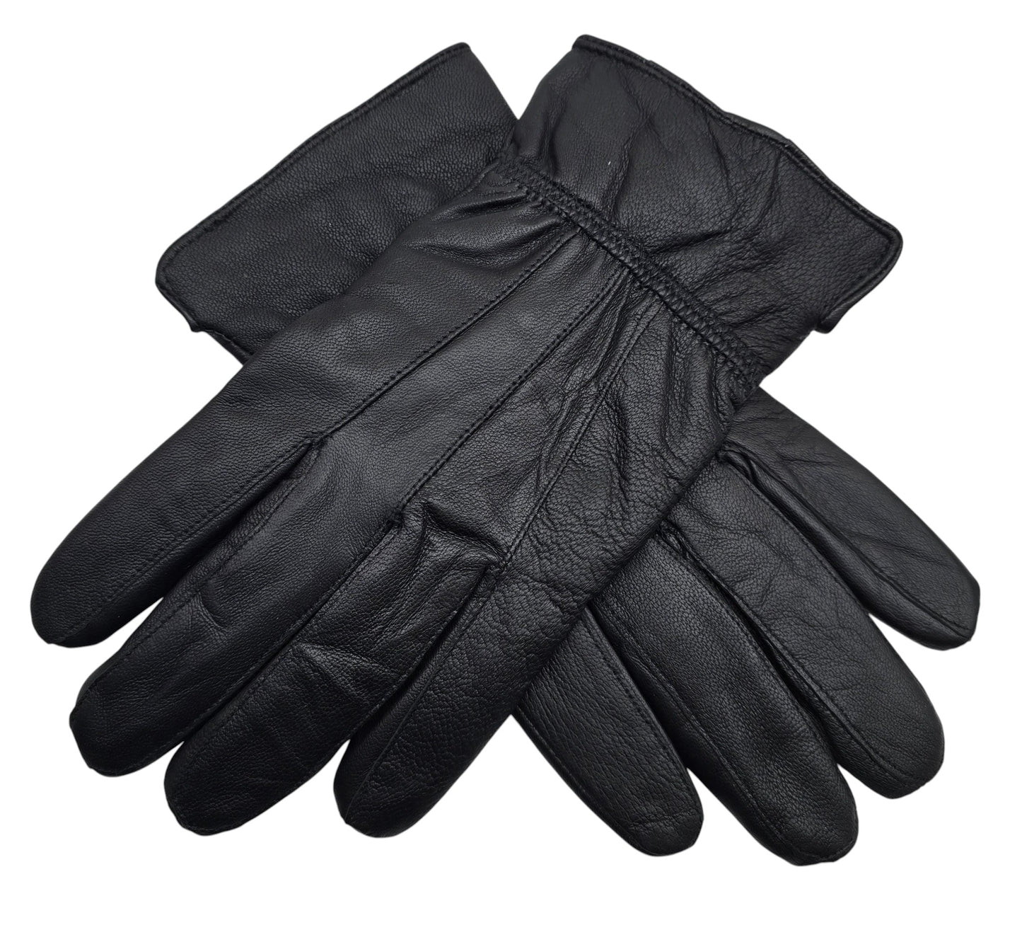 New Men's Touchscreen Black Genuine Leather Gloves Fully Lined Winter Warm