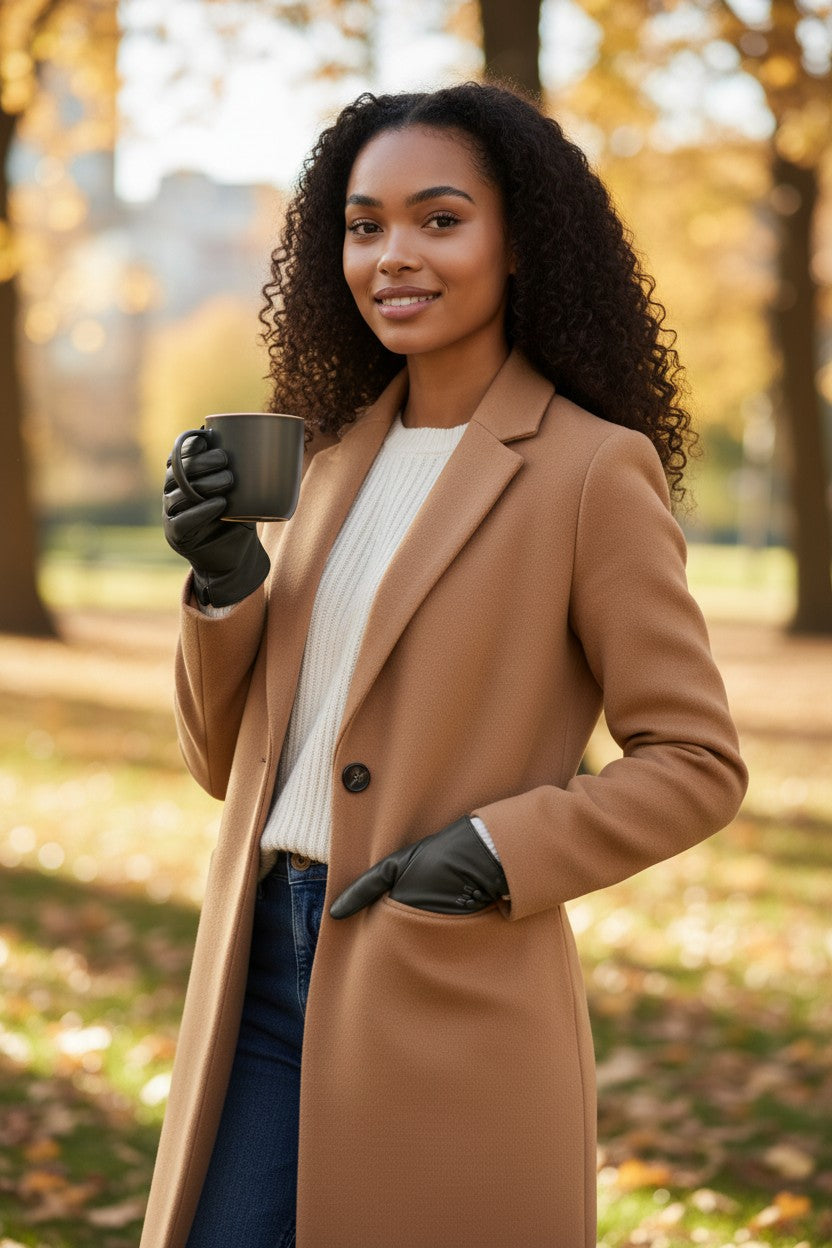 Womens Premium Quality Genuine Soft Leather Gloves Fully Lined Warm Winter Warm