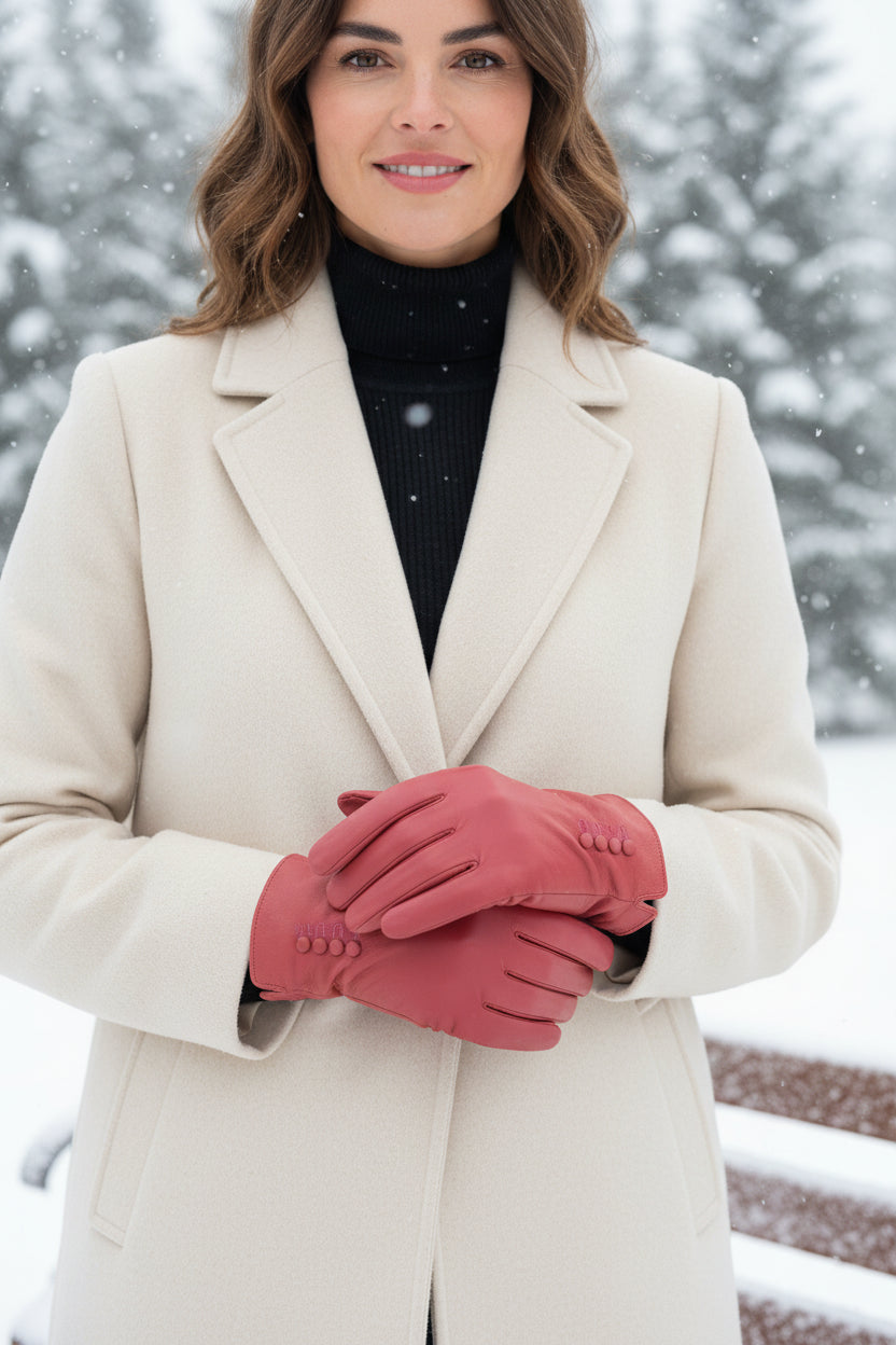 Womens Premium Quality Genuine Soft Leather Gloves Fully Lined Warm Winter Warm