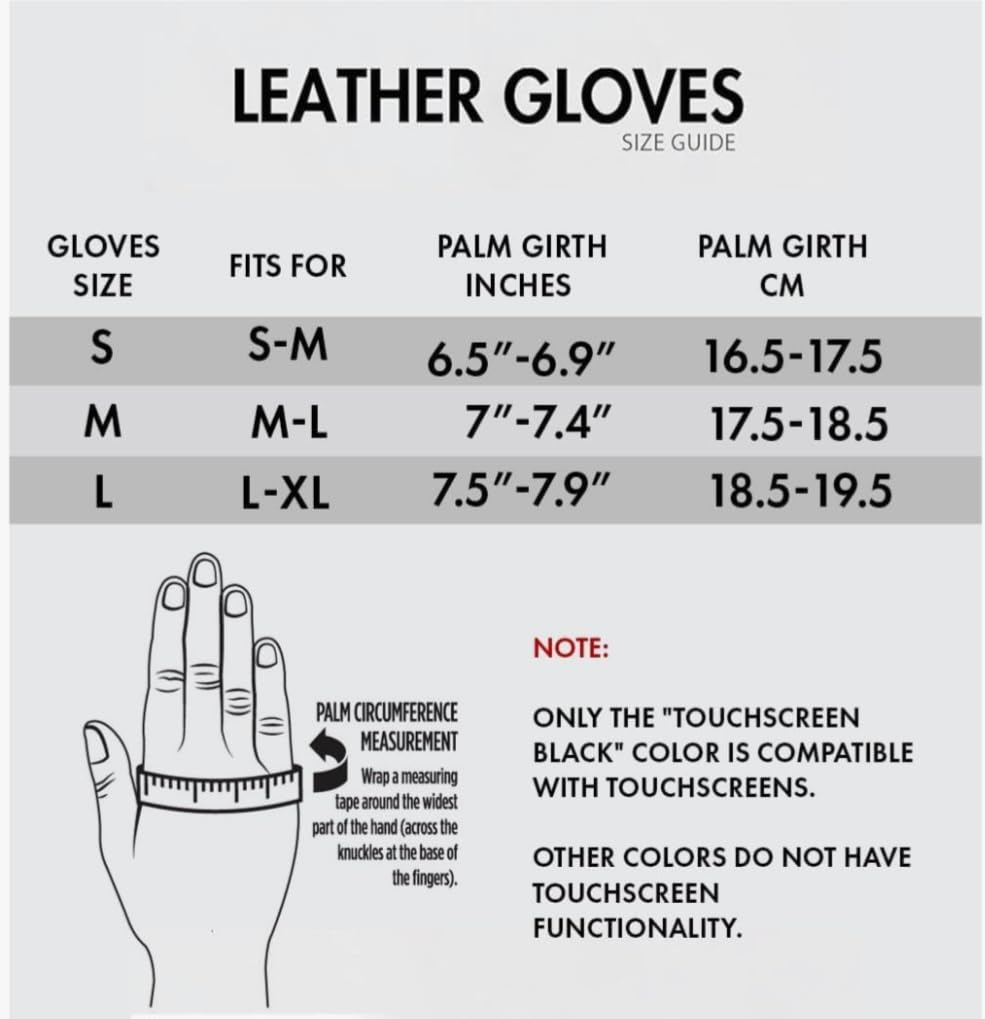 Womens Genuine Leather Gloves Fully Fleece Lined Winter Warm