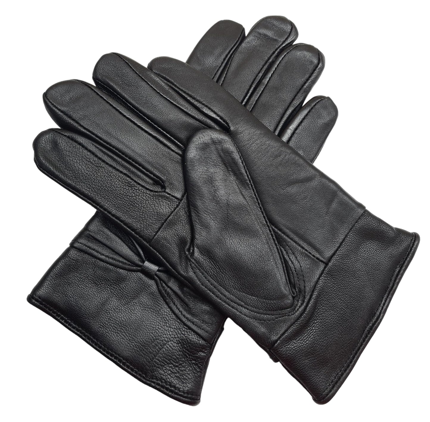 Womens Black Real Leather Gloves Gift Boxed