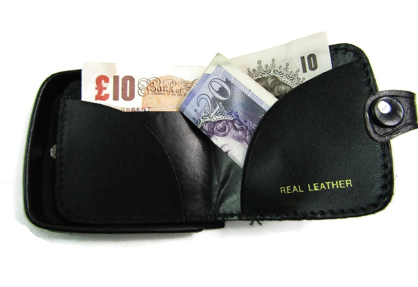 Mens Ladies High Quality Real Leather Coin Pouch Tray Wallet Notes Purse Change