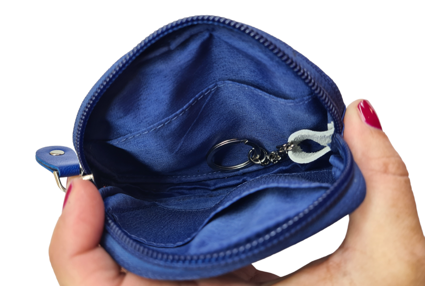 New Unisex Real Soft Leather Coin Pouch Purse Wallet Key Holder