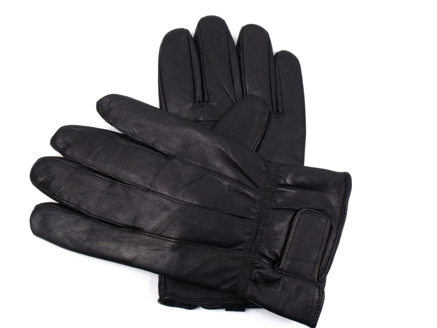 MENS NEW SOFT BLACK LEATHER DRIVING GLOVES 8923
