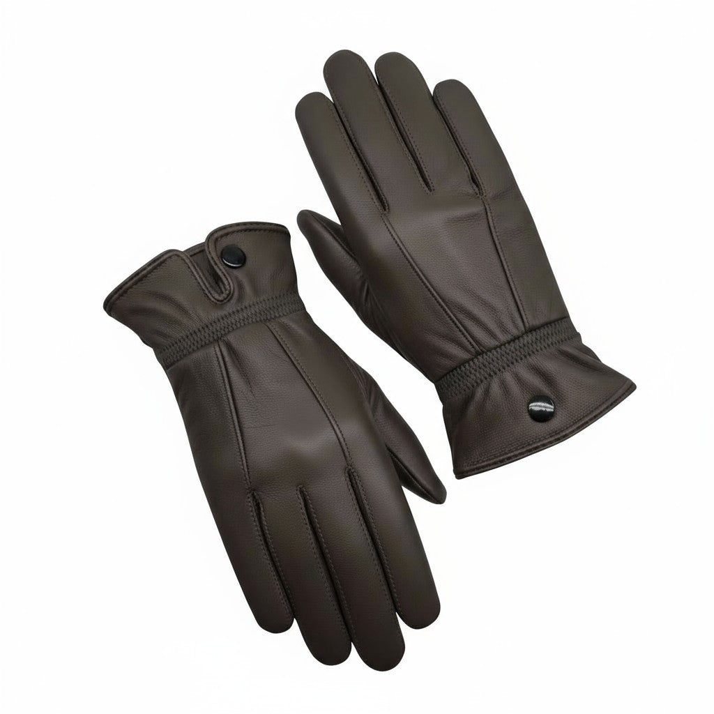 Ladies Super Soft Genuine Leather Fully Fleece Lined Gloves Winter Driving Warm