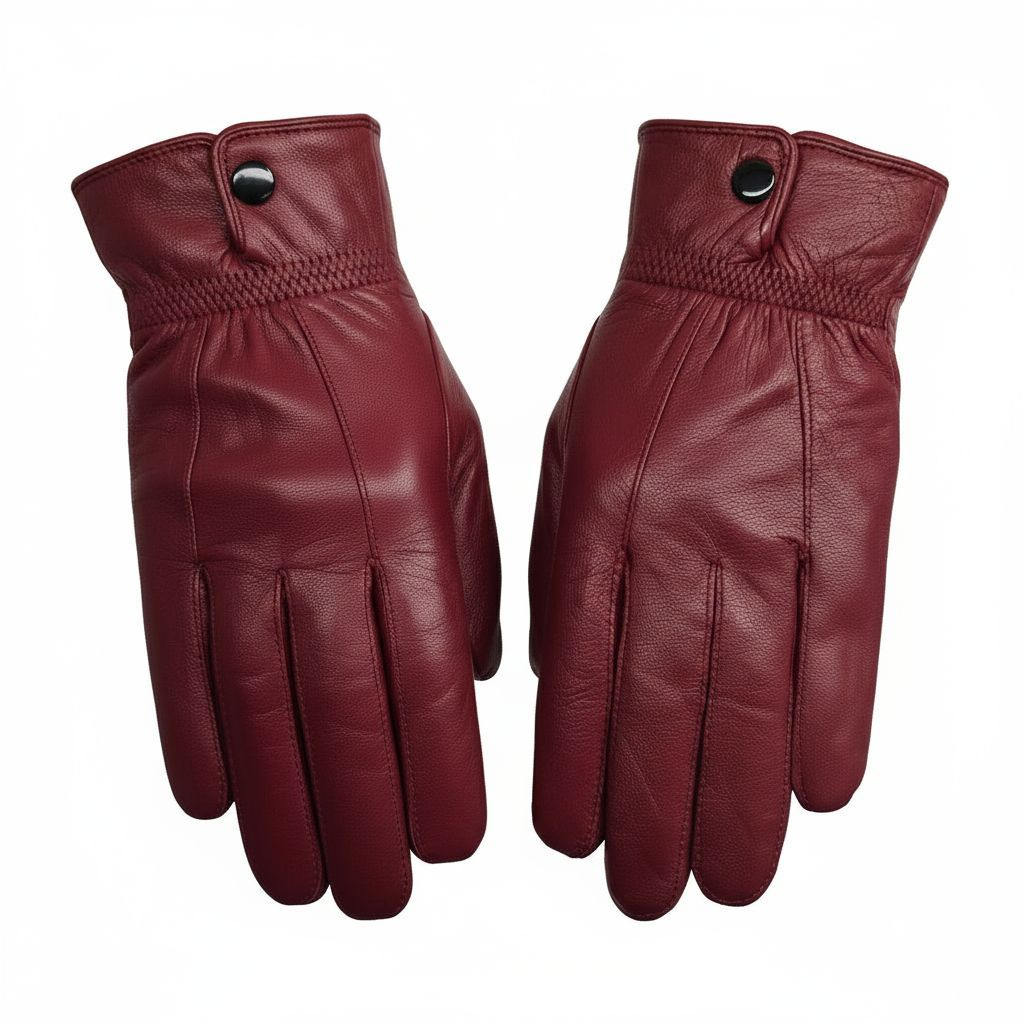 Ladies Super Soft Genuine Leather Fully Fleece Lined Gloves Winter Driving Warm