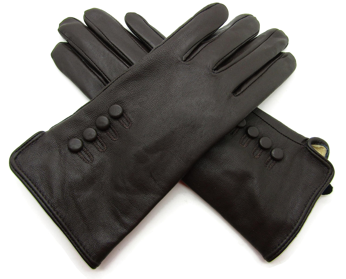 Womens Genuine Soft Leather Gloves Fully Lined