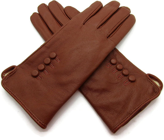 Womens Genuine Soft Leather Gloves Fully Lined Gift Boxed