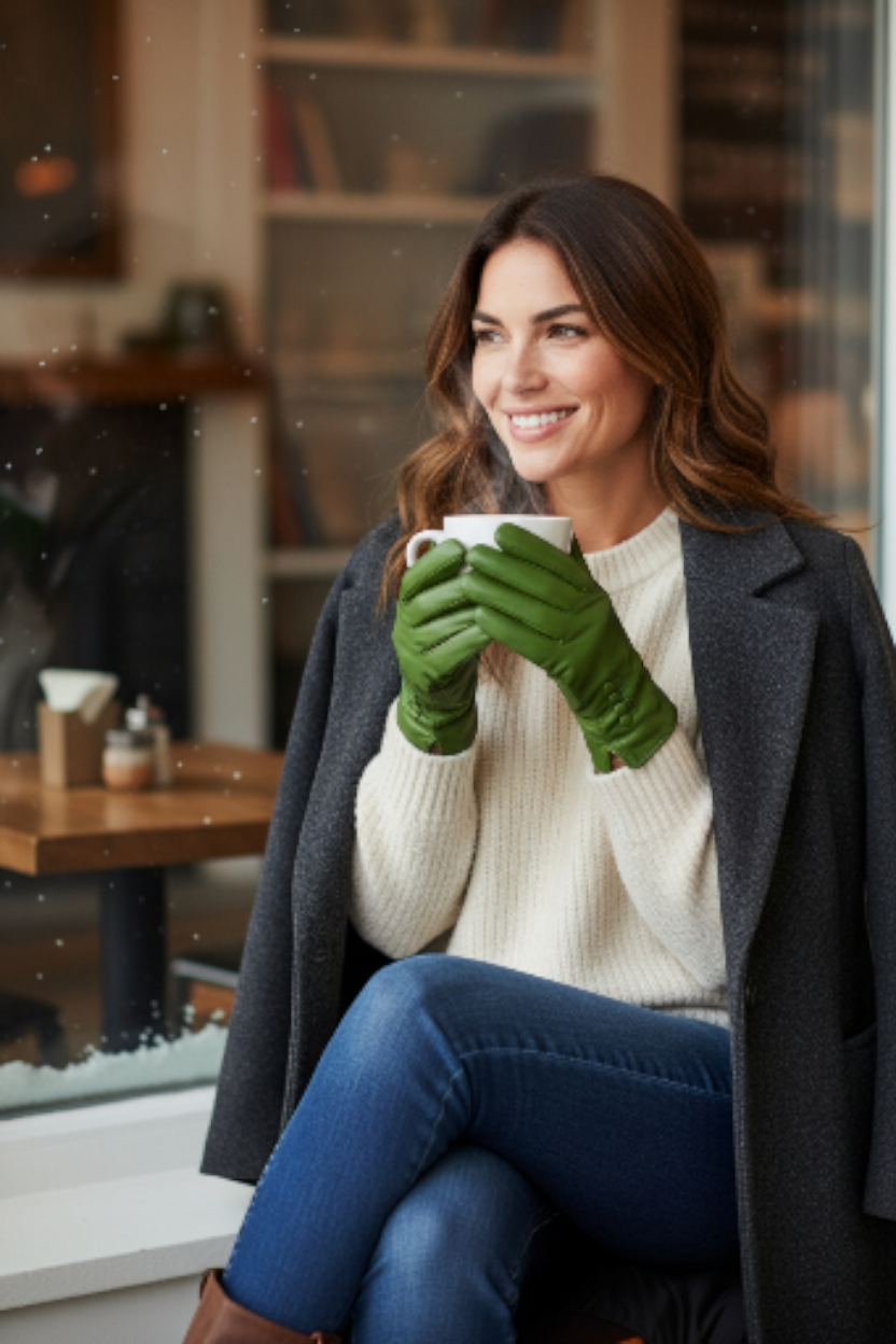 Womens Premium Quality Genuine Soft Leather Gloves Fully Lined Warm Winter Warm