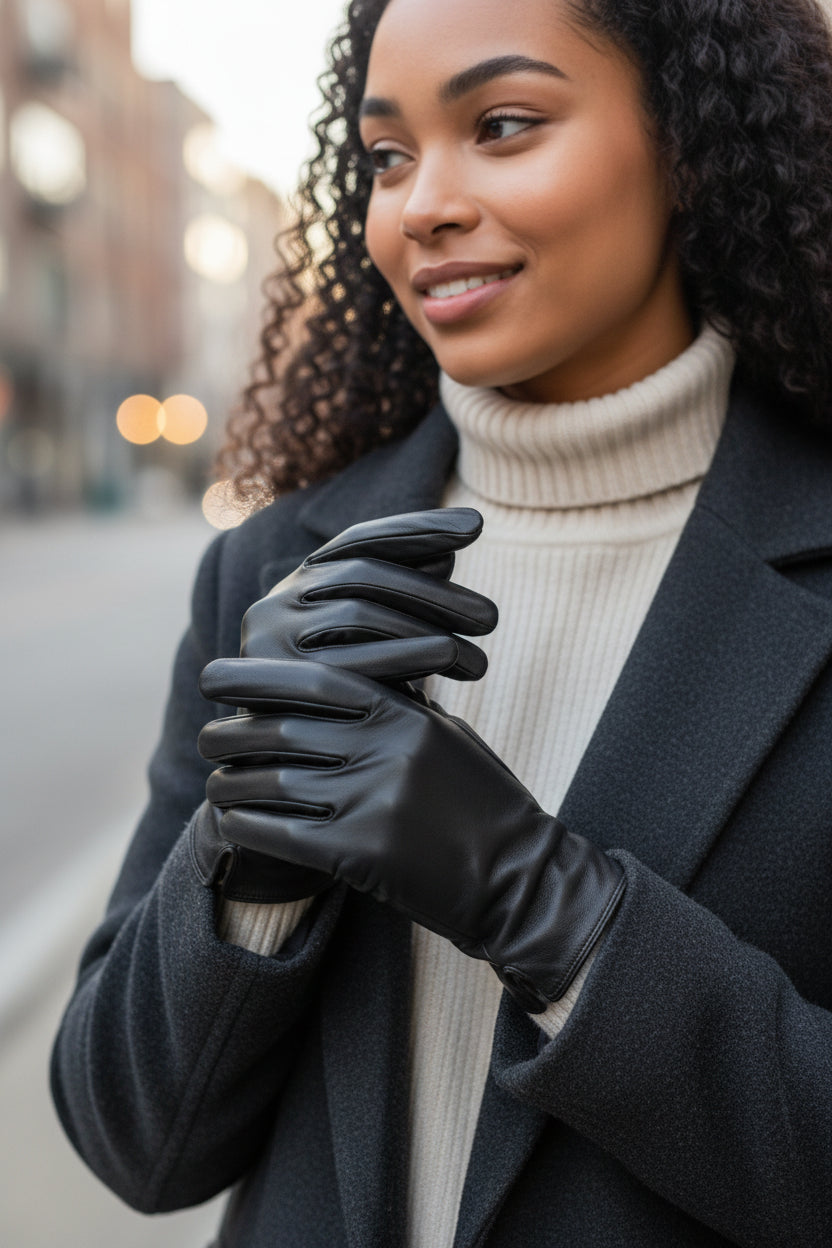 Womens Ladies New Premium Genuine Super Soft Classic Leather Gloves Fully Lined Winter Warm Gift Boxed