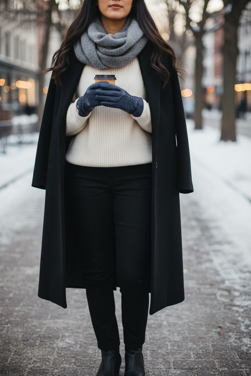 Womens Premium Quality Real Soft Leather Gloves Lined Winter Warm Gift Boxed