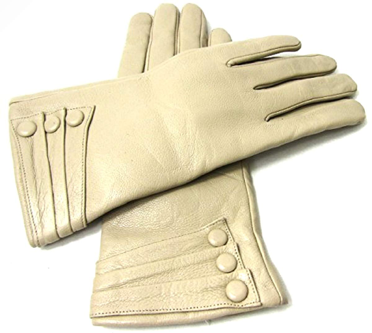 Womens Premium Genuine Leather Winter Gloves