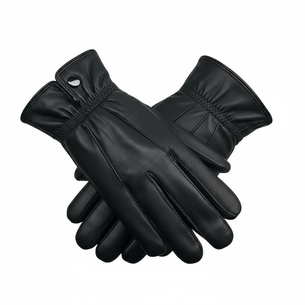 Womens Genuine Leather Gloves Fully Fleece Lined Winter Warm