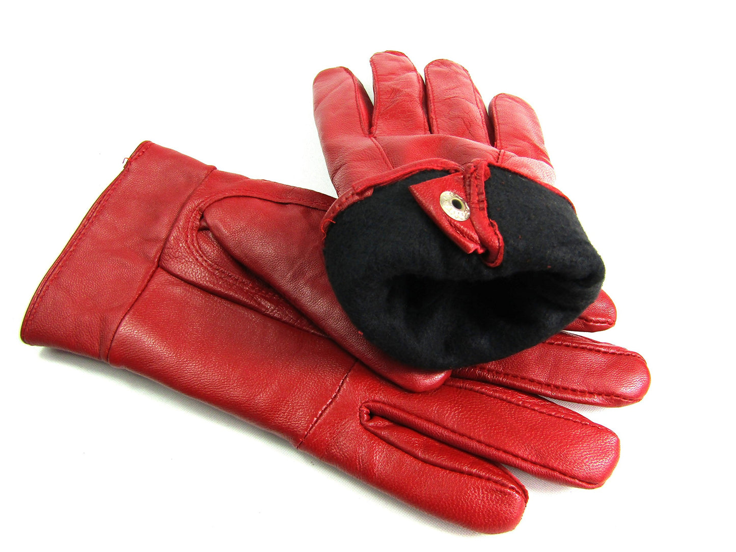 Womens Genuine Leather Gloves Fully Fleece Lined Winter Warm