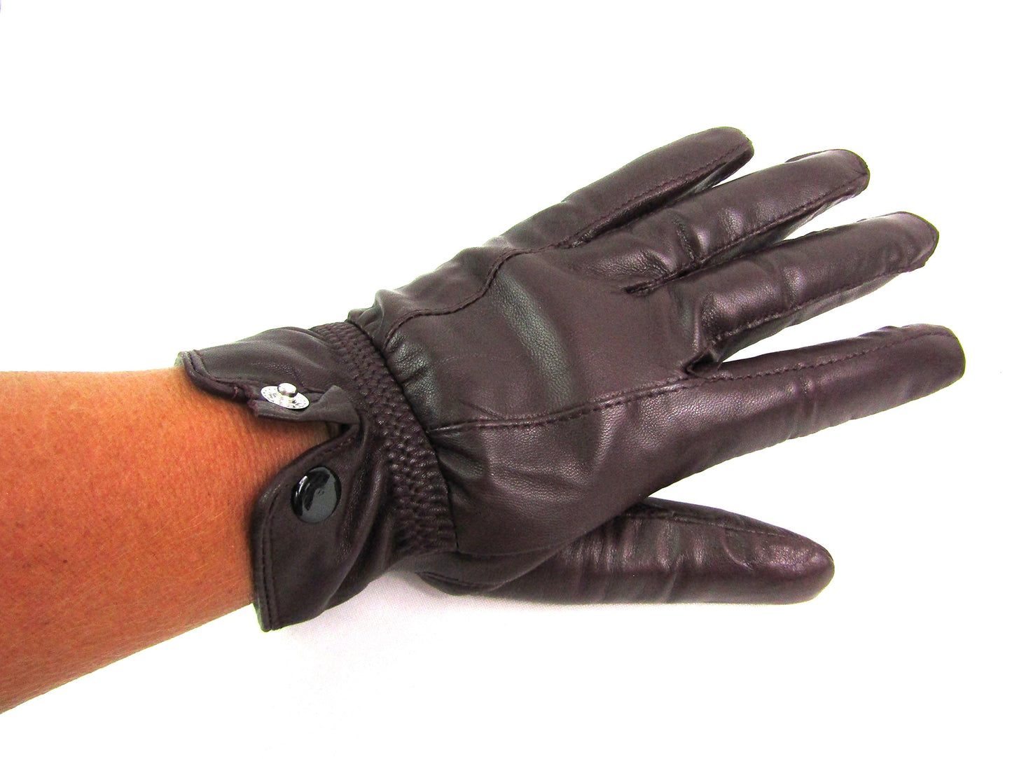 Womens Genuine Leather Gloves Fully Fleece Lined Winter Warm