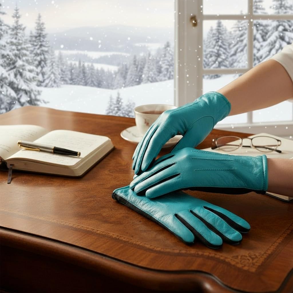 Ladies Genuine Leather Gloves Lined