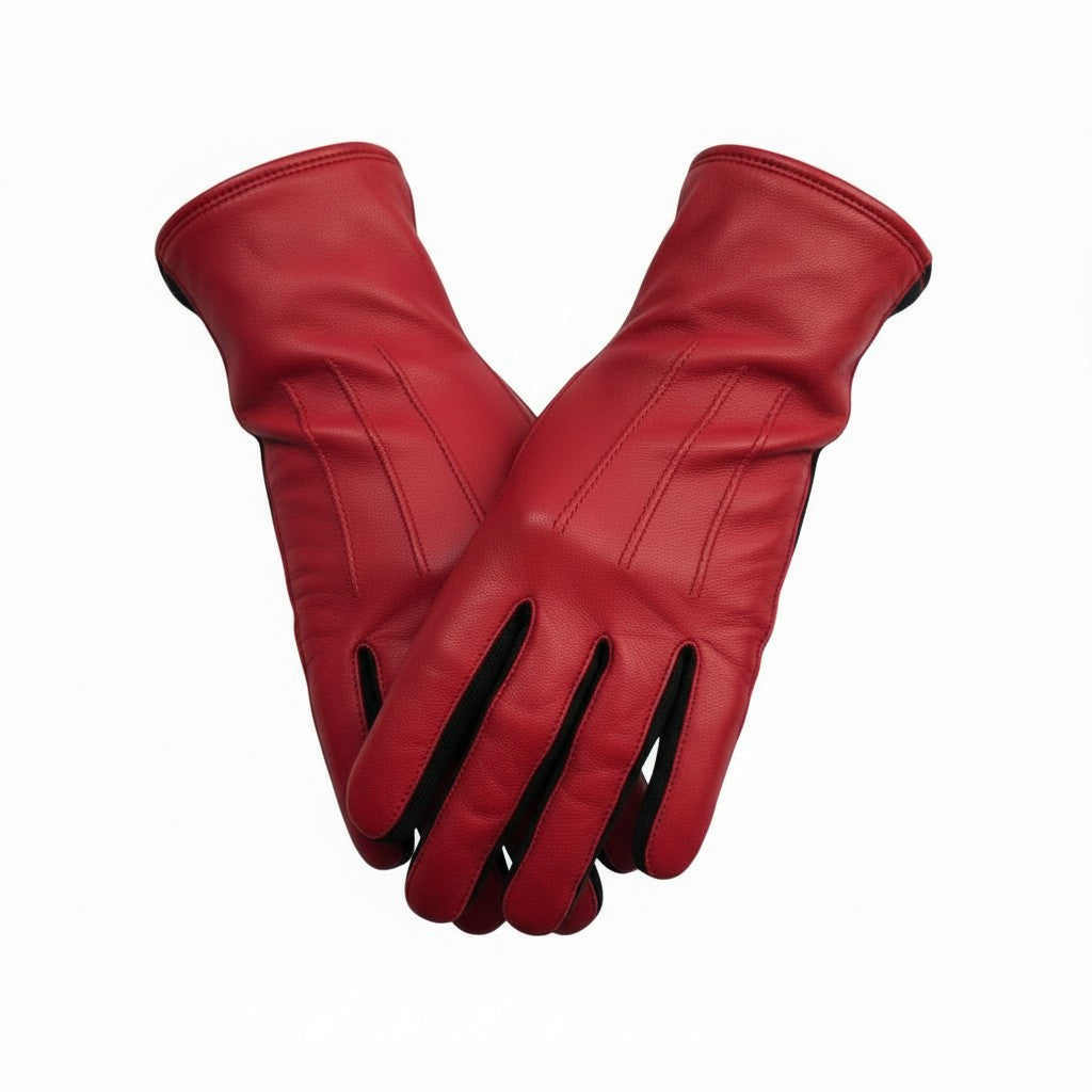 Womens Premium High Quality Real Soft Leather Gloves Fleece Fully Lined Driving