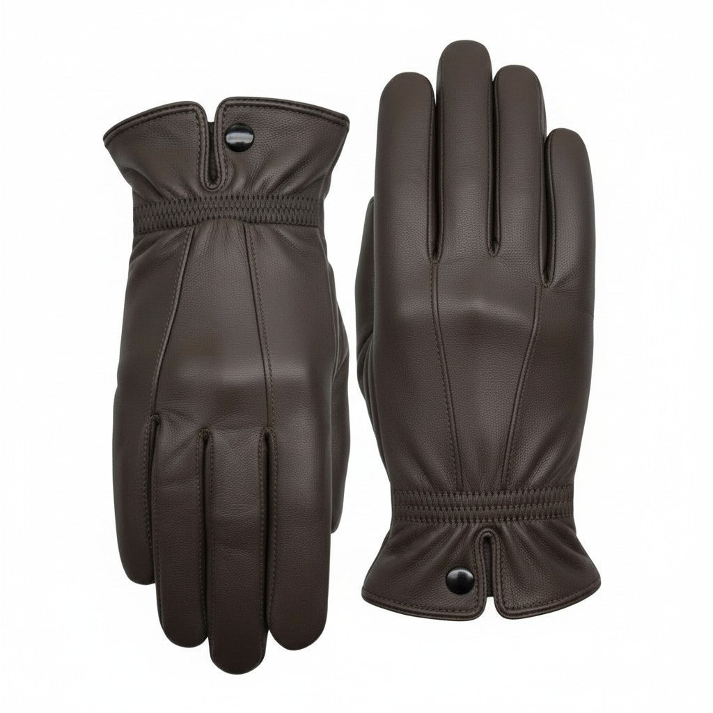 Ladies Super Soft Genuine Leather Fully Fleece Lined Gloves Winter Driving Warm